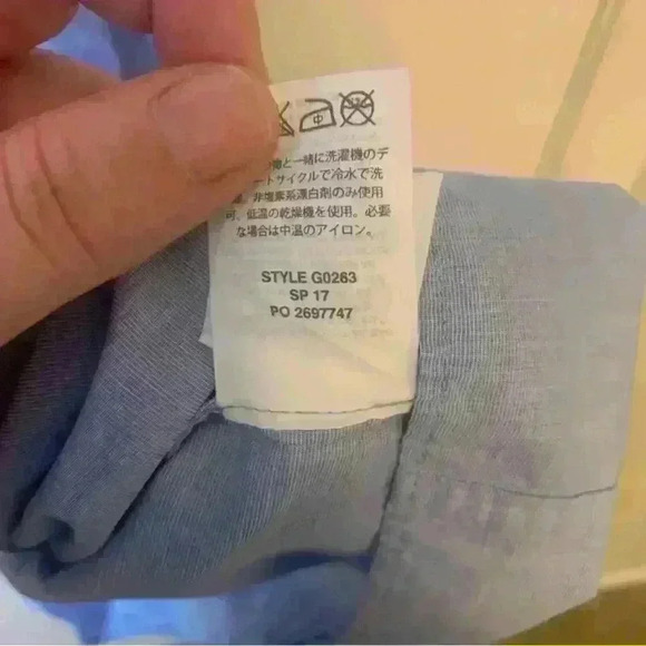 J Crew Off The Shoulder Dress in End on End Style G0263 Blue Size Medium - Picture 6 of 6